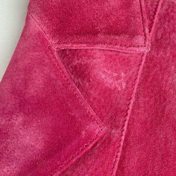 Dialogue Raspberry Pink Suede Blazer S - Picture 13 of 15